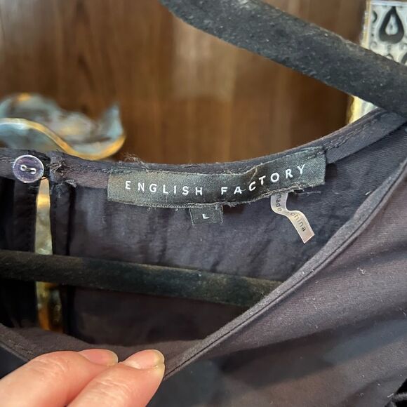 ENGLISH FACTORY RUFFLE BLOUSE - Picture 2 of 4